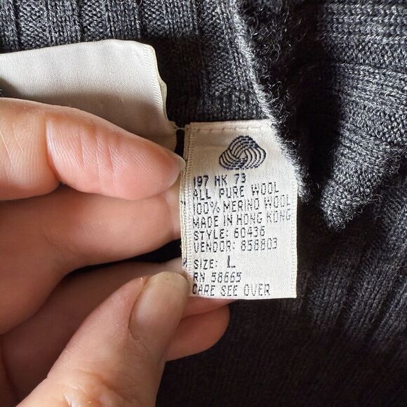 Vtg Nordstrom Preview SZ L Womens 100% Merino Mock Turtleneck Sweater Career - Picture 8 of 10